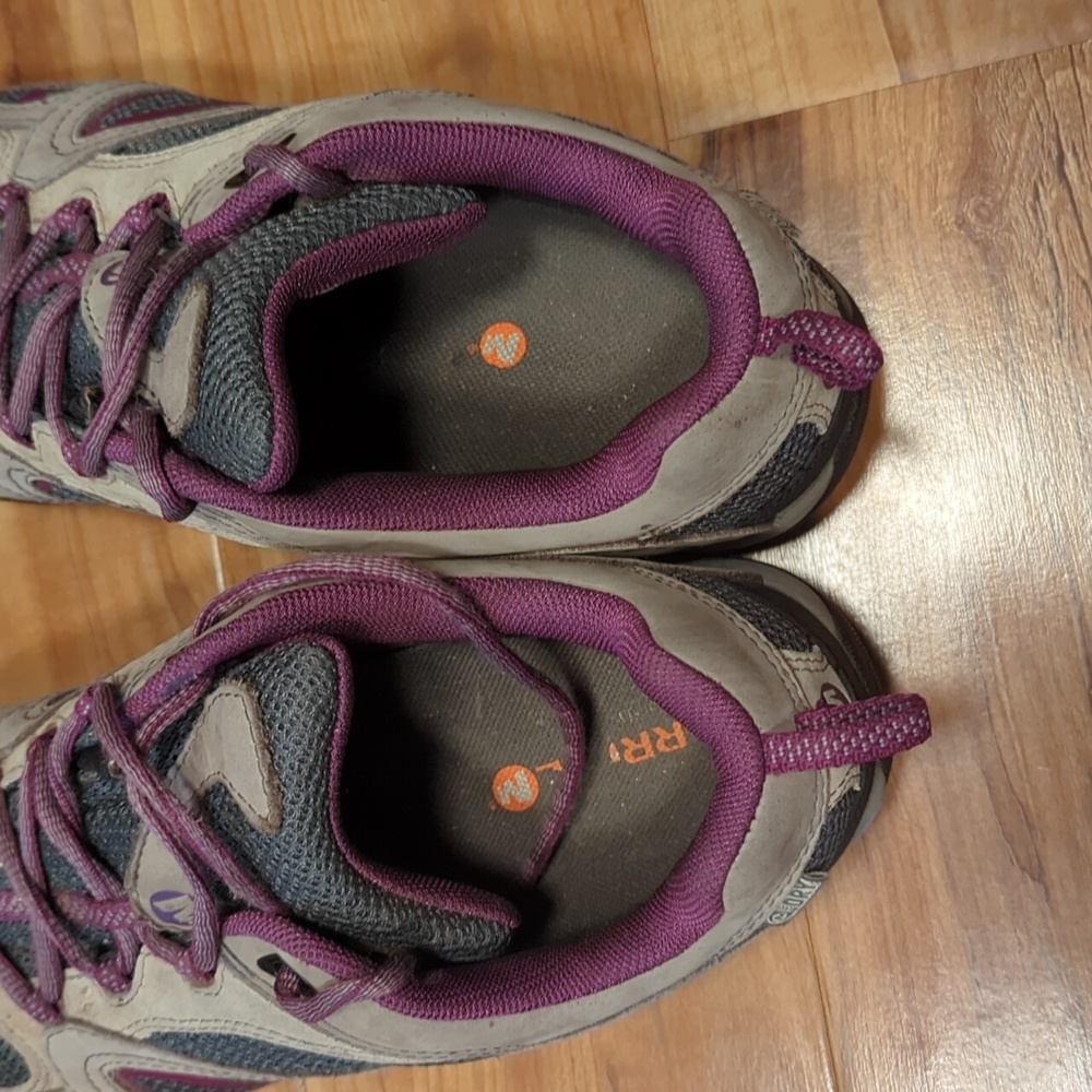 Merrell Azura Gray Plum Purple Hiking Trail Shoe Women's 11 EU 42.5 GUC Outdoors - Picture 8 of 8